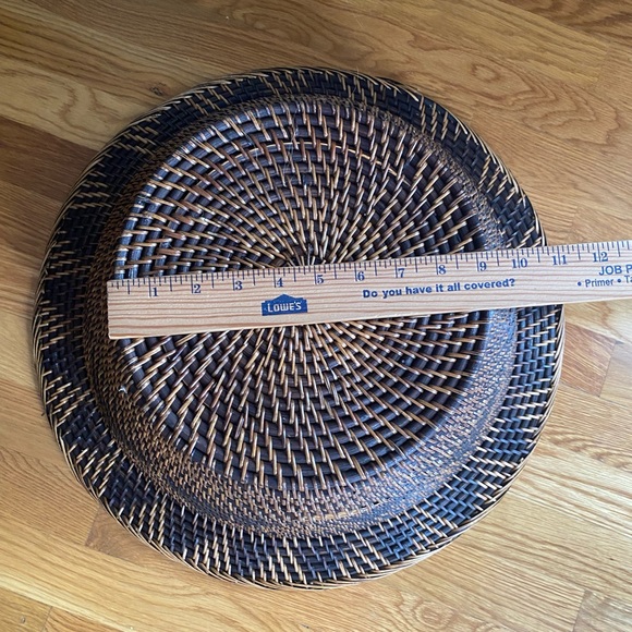 Large Handwoven Rattan Wicker Flare Basket Boho Home Decor - Picture 8 of 16